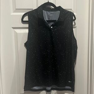 Nike Women's Black Tank Top with White Speckles